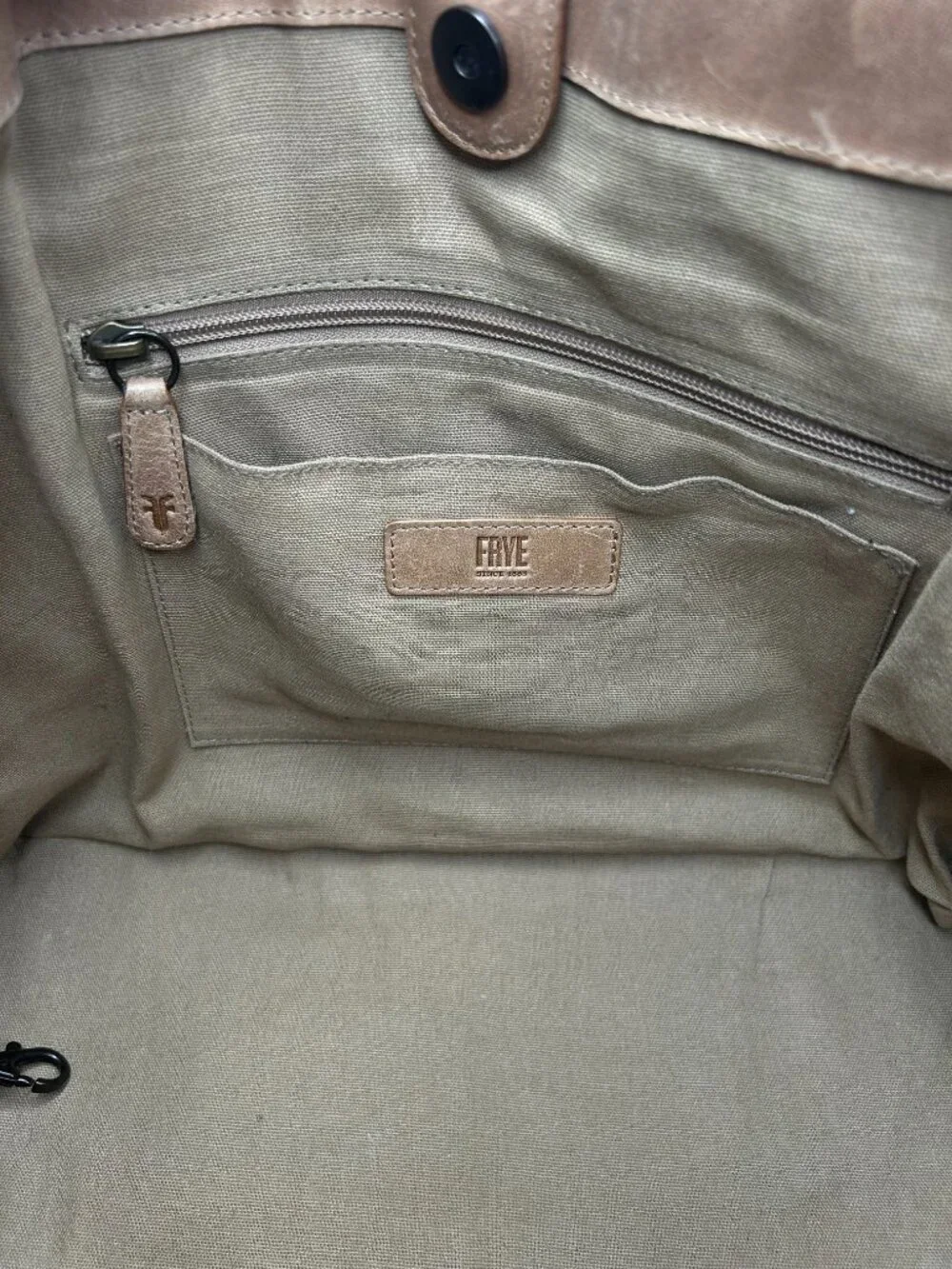 FRYE Brand Melissa Large Shopper Tote Bag Beige DB181 $358